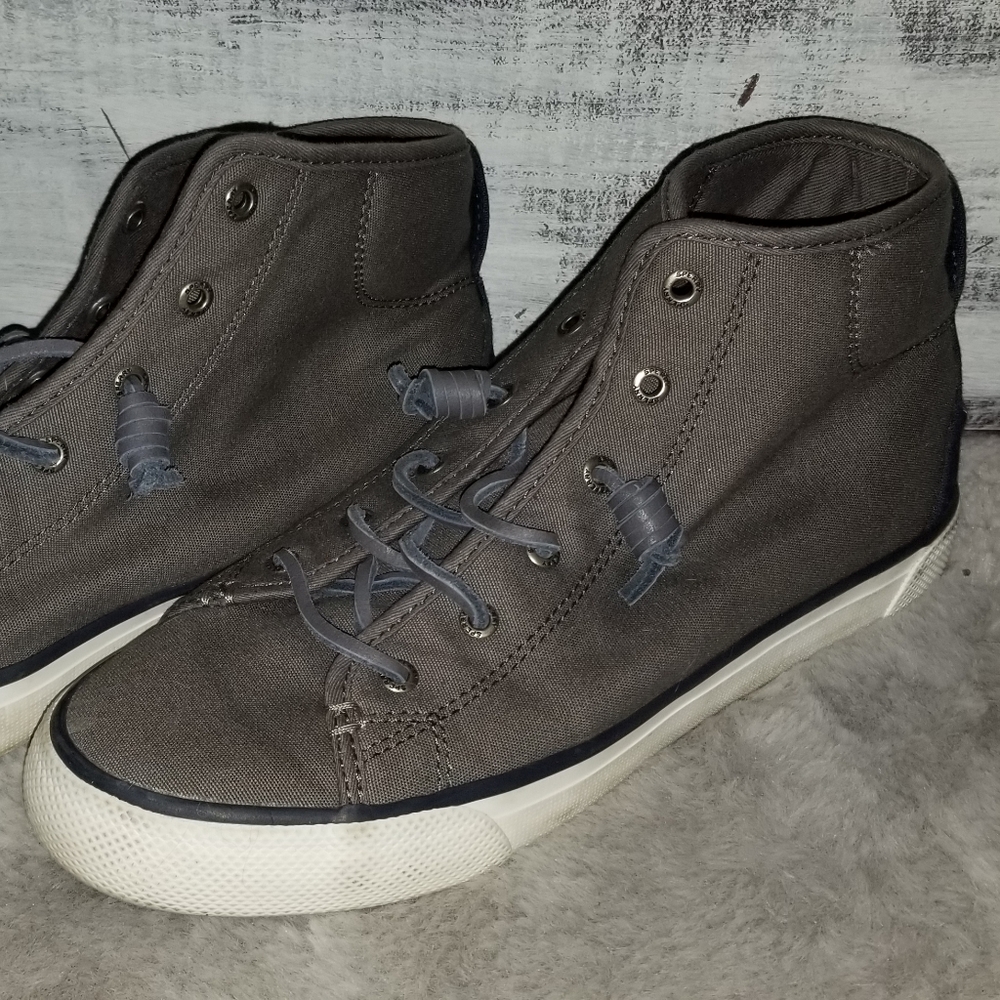 Gray High-top Sperry's NWOT